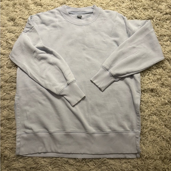 Aerie Light Blue Long Sleeve Oversized Sweatshirt Size M - Picture 11 of 12